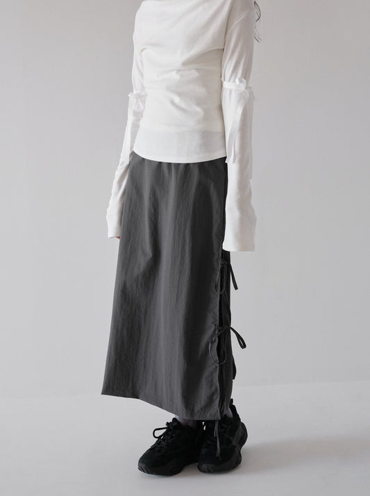 side slit ribbon skirt