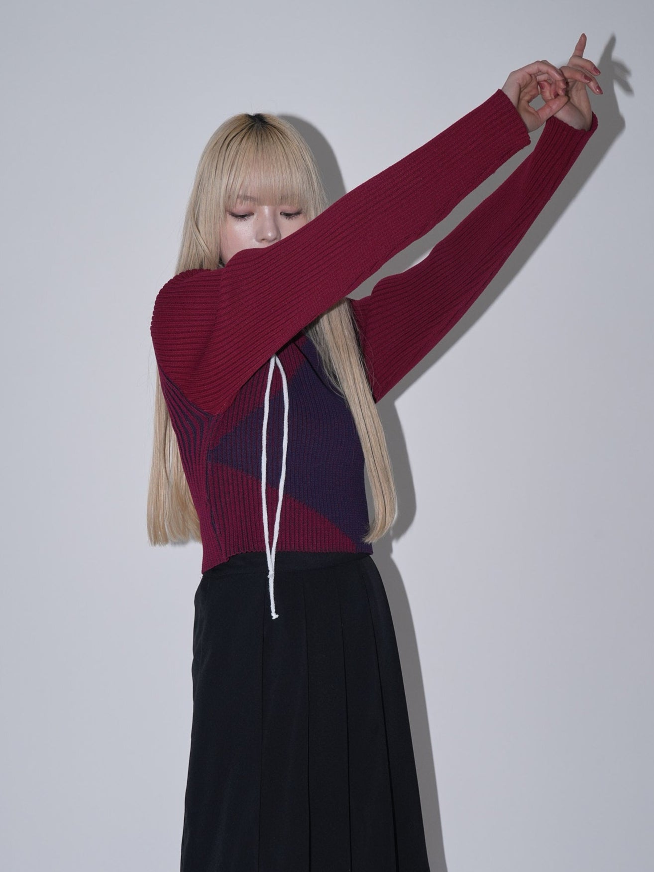 flower choker turtle knit