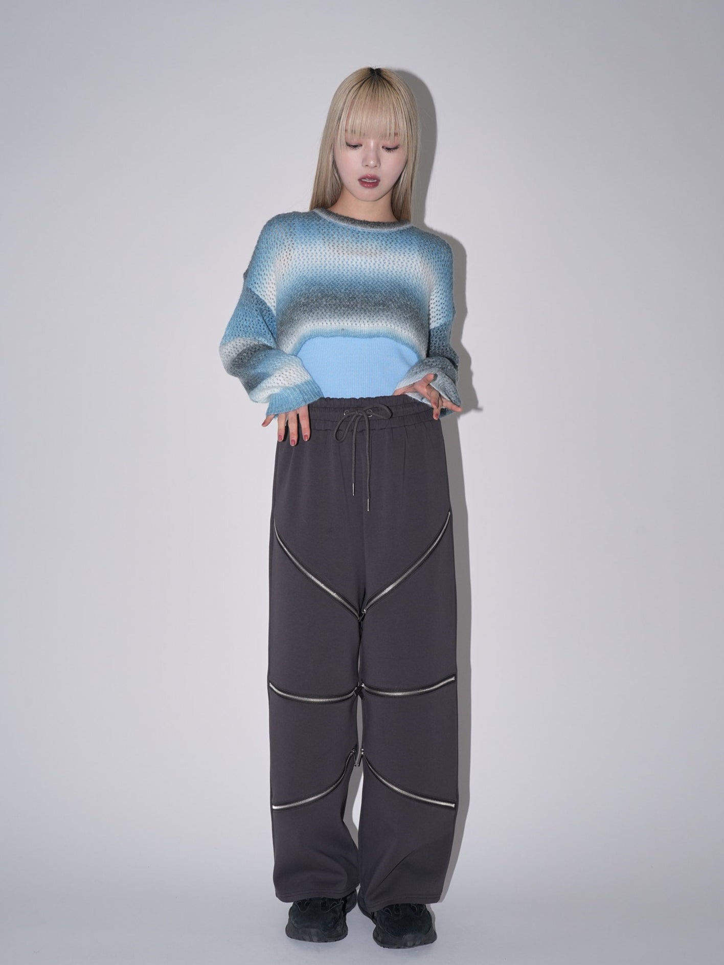 random zip pants