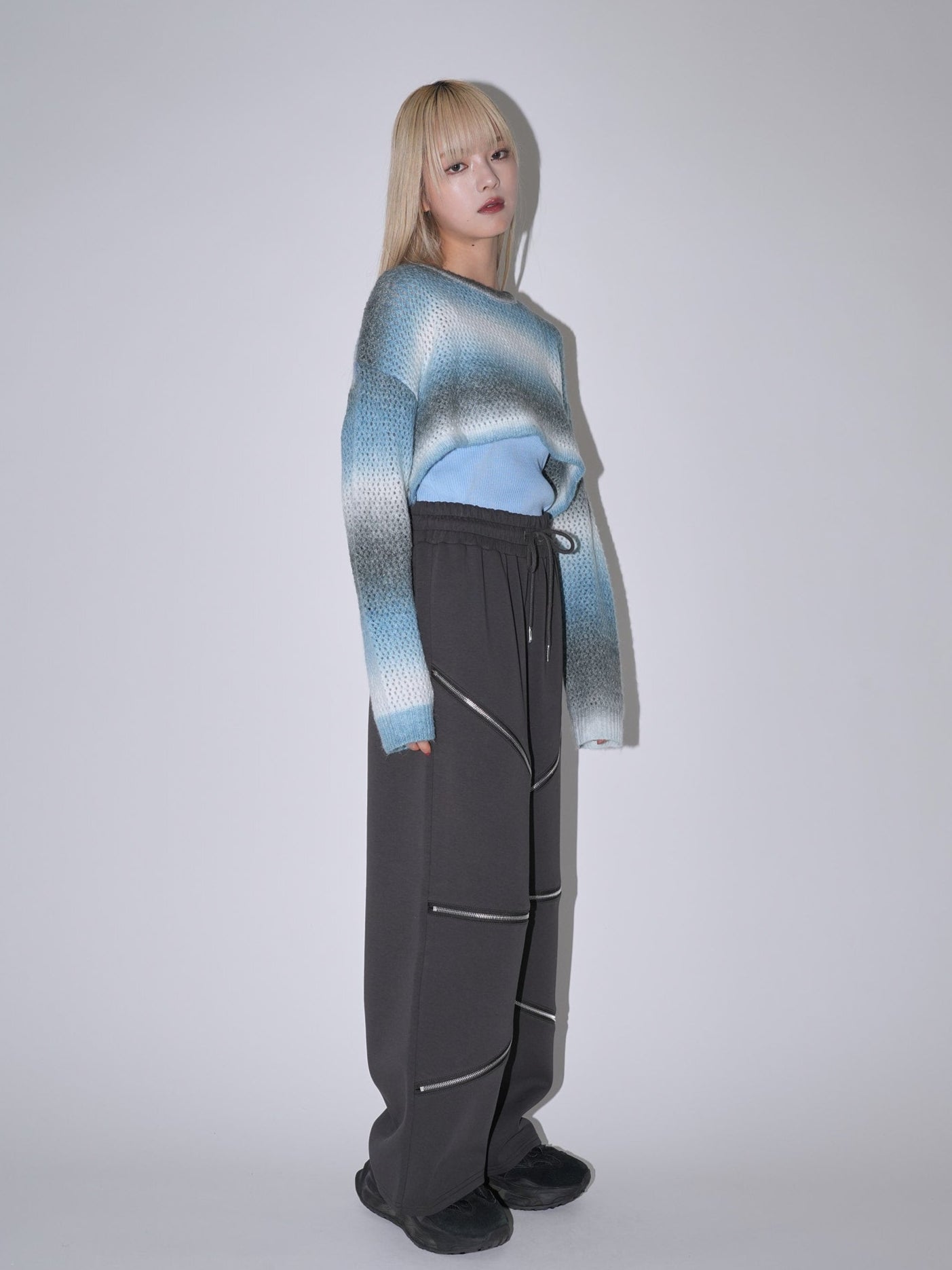 random zip pants