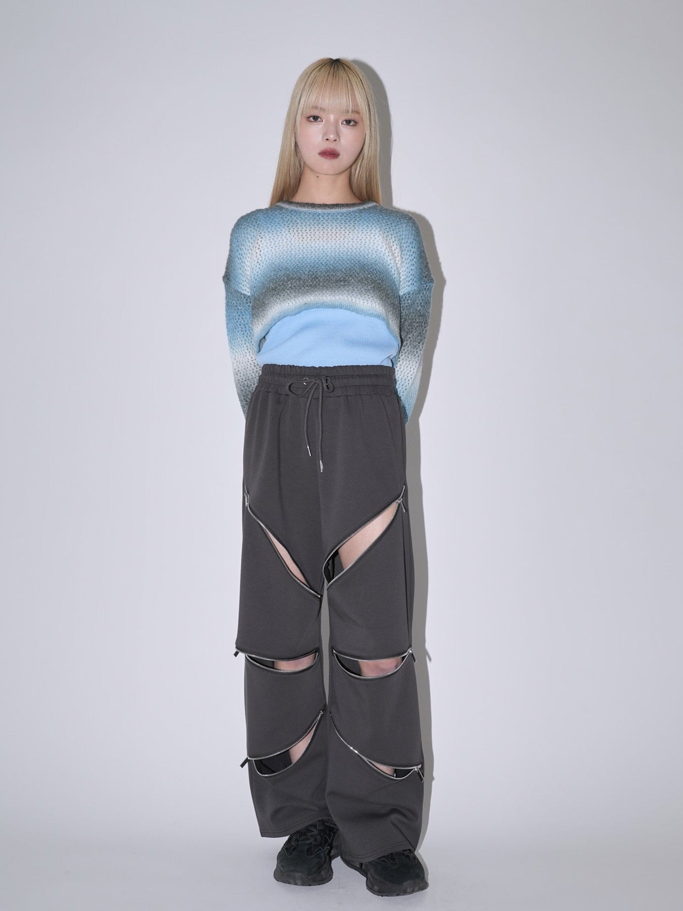 random zip pants