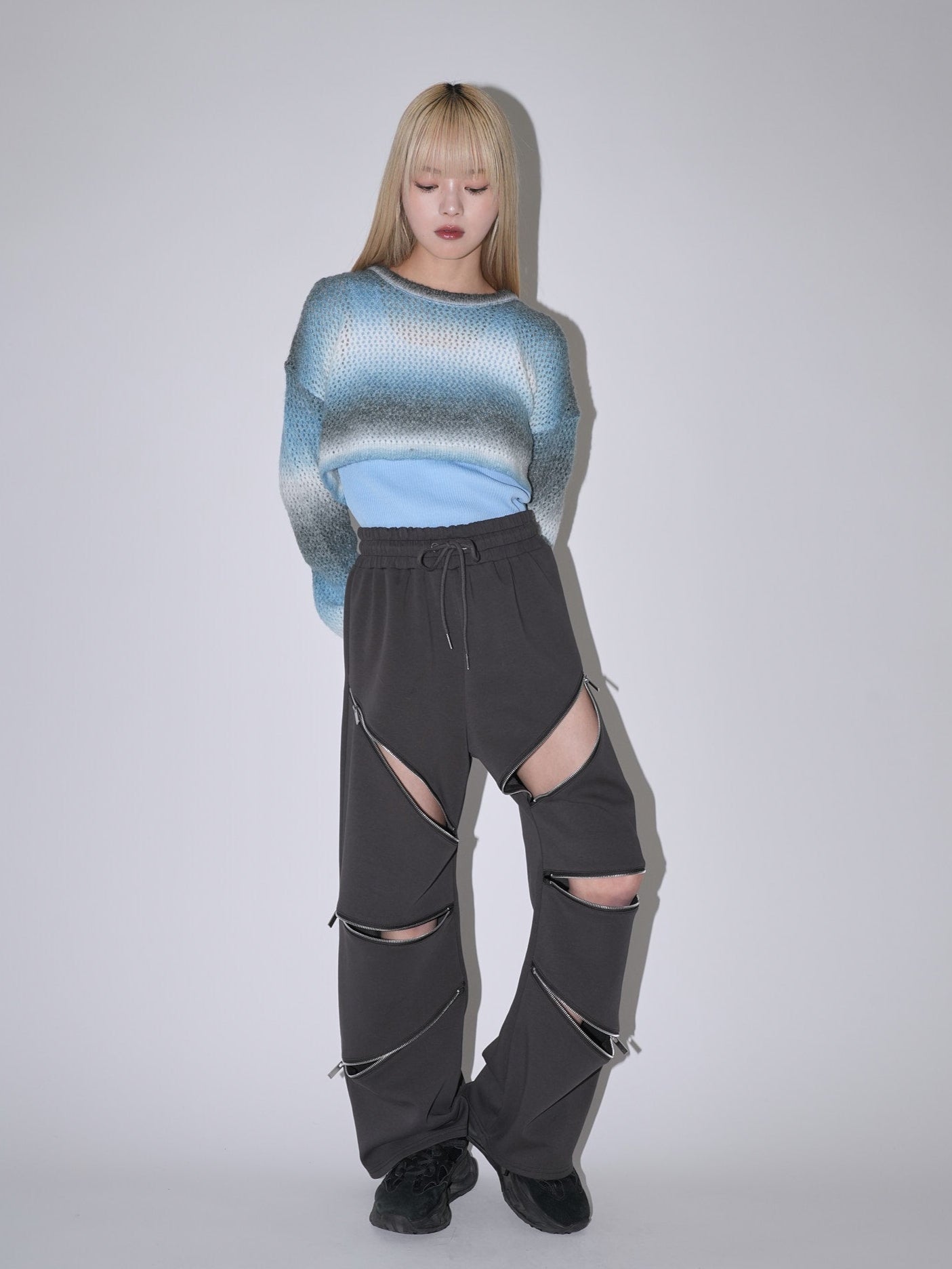 random zip pants