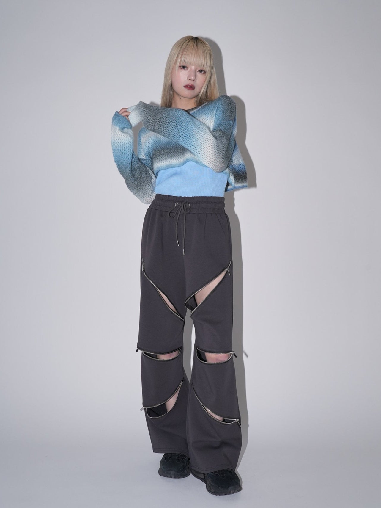 random zip pants