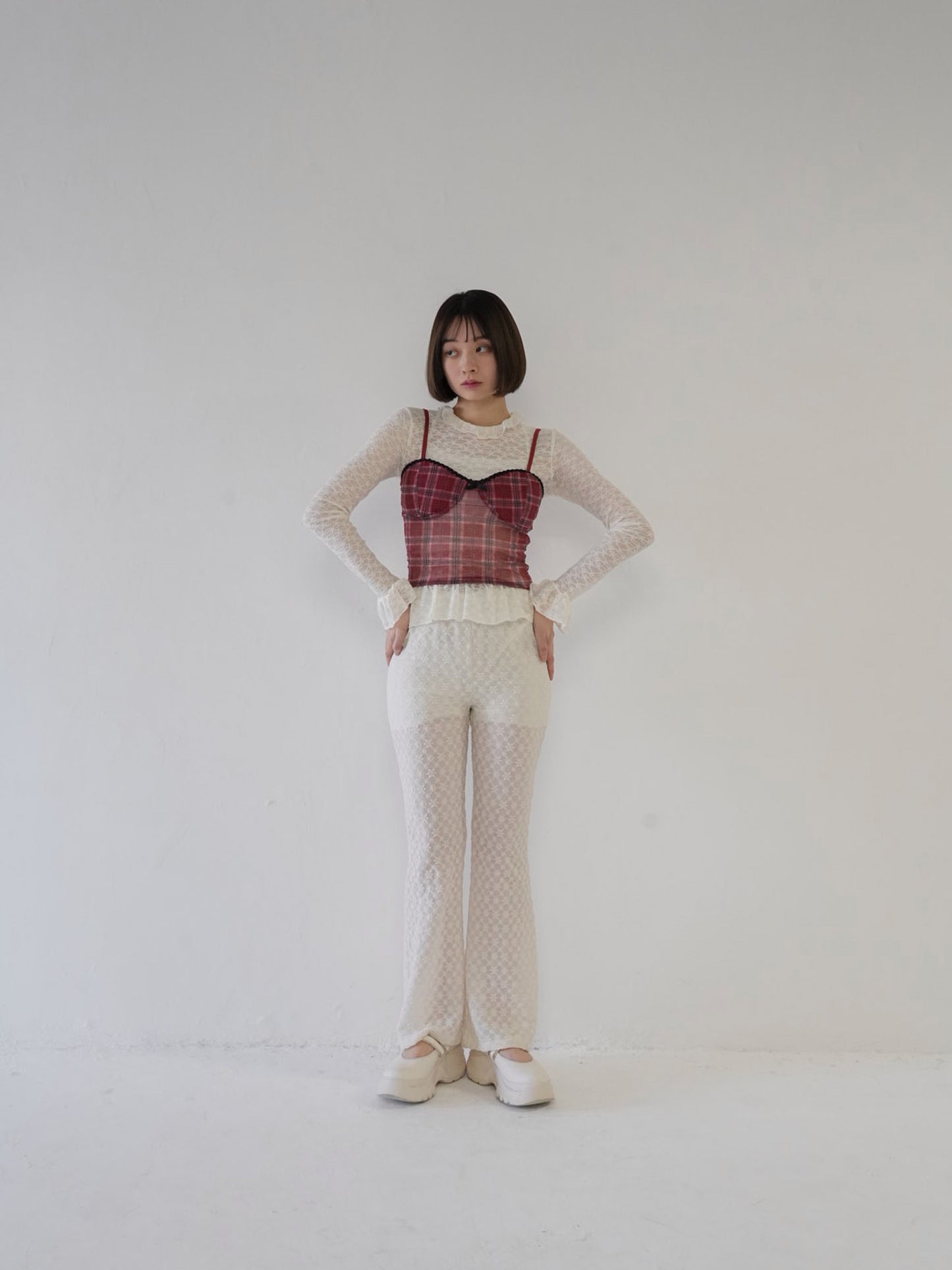 check cami bra top