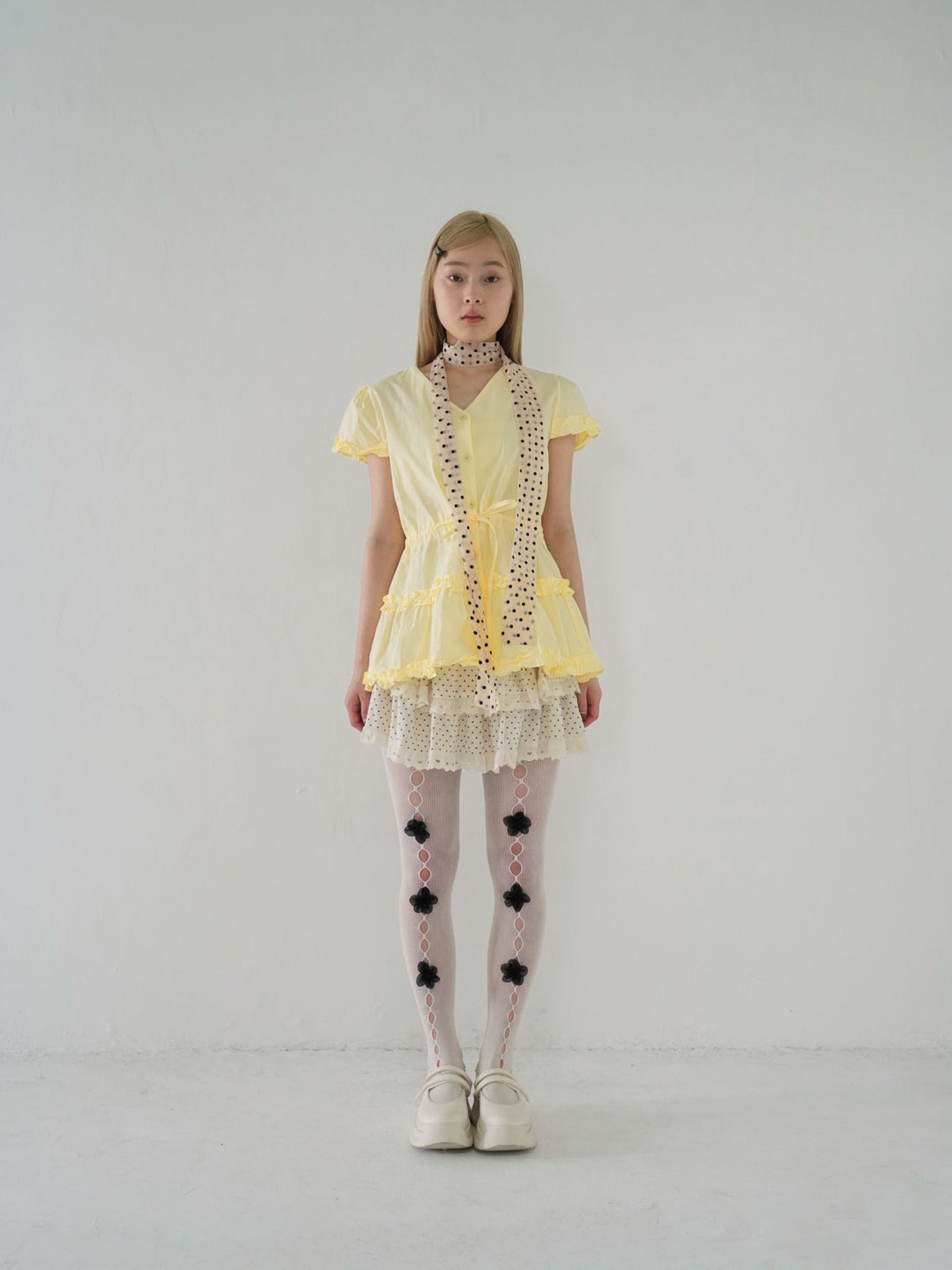 hem frill blouse