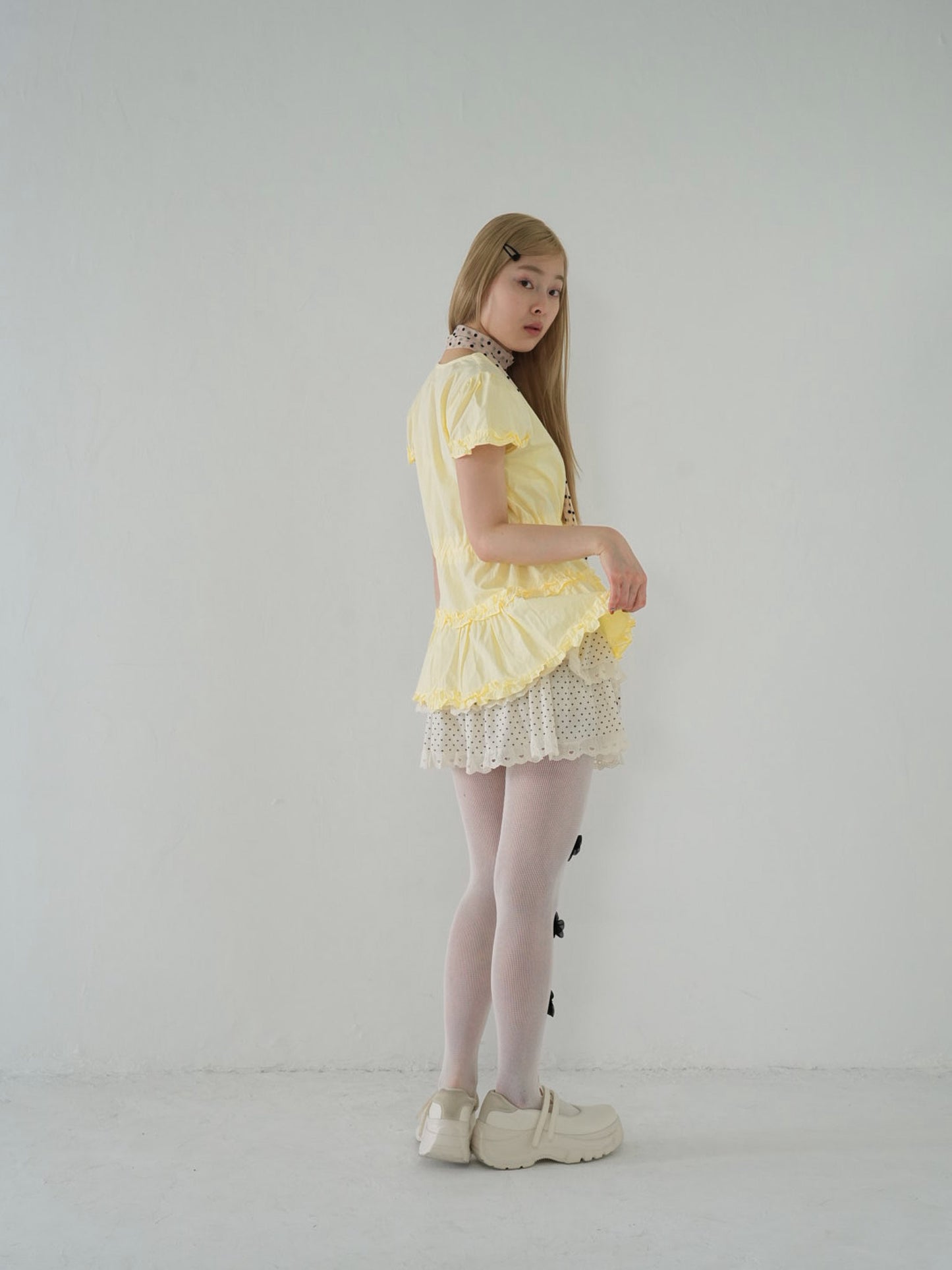 hem frill blouse