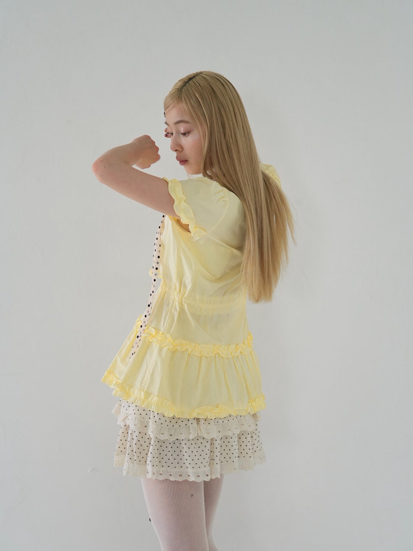 hem frill blouse