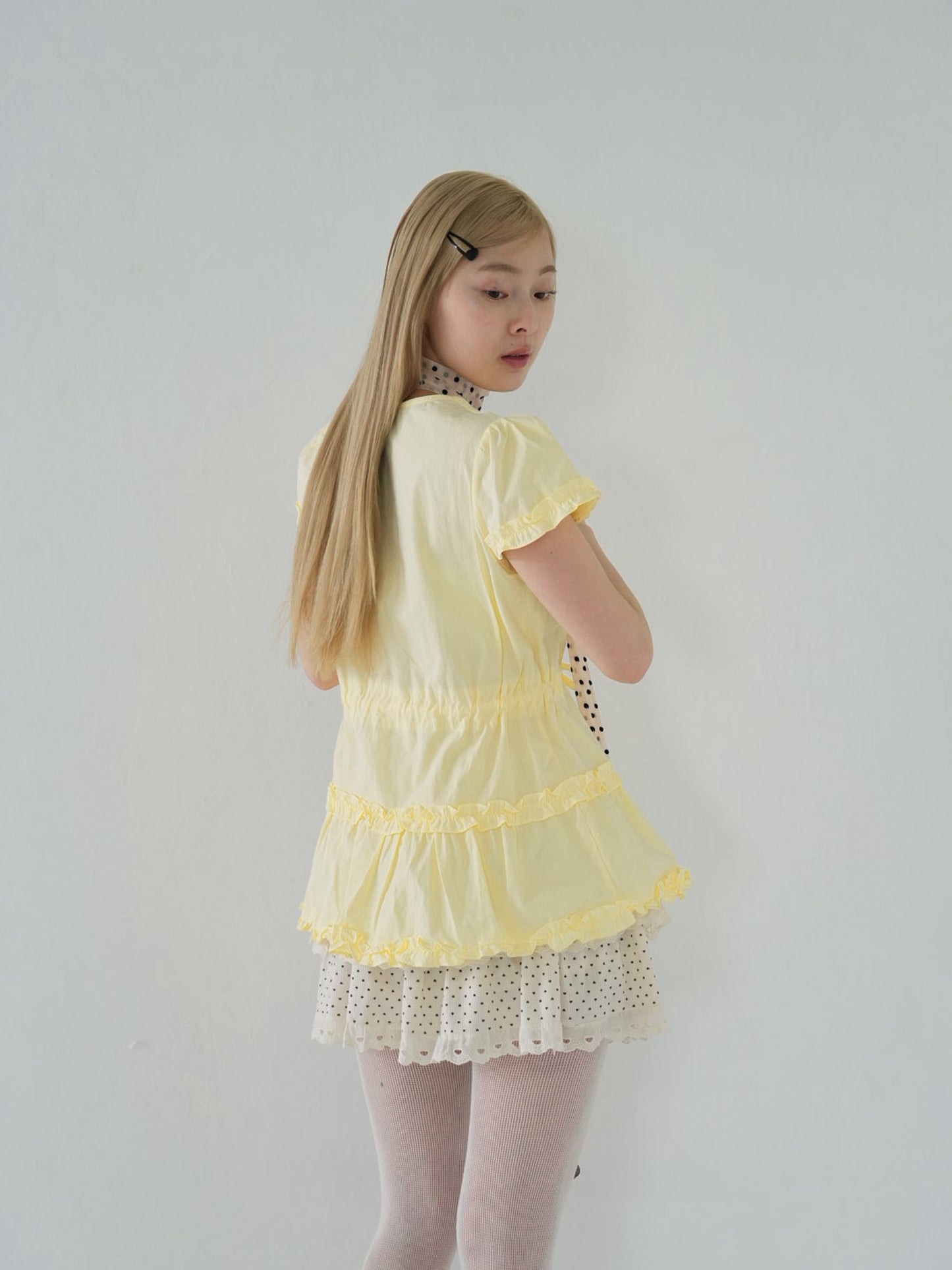 hem frill blouse