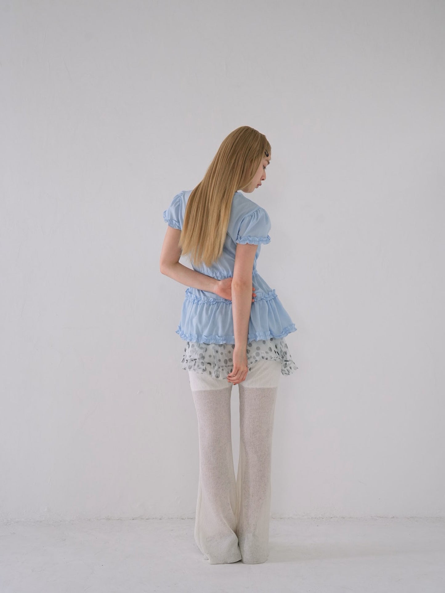 hem frill blouse