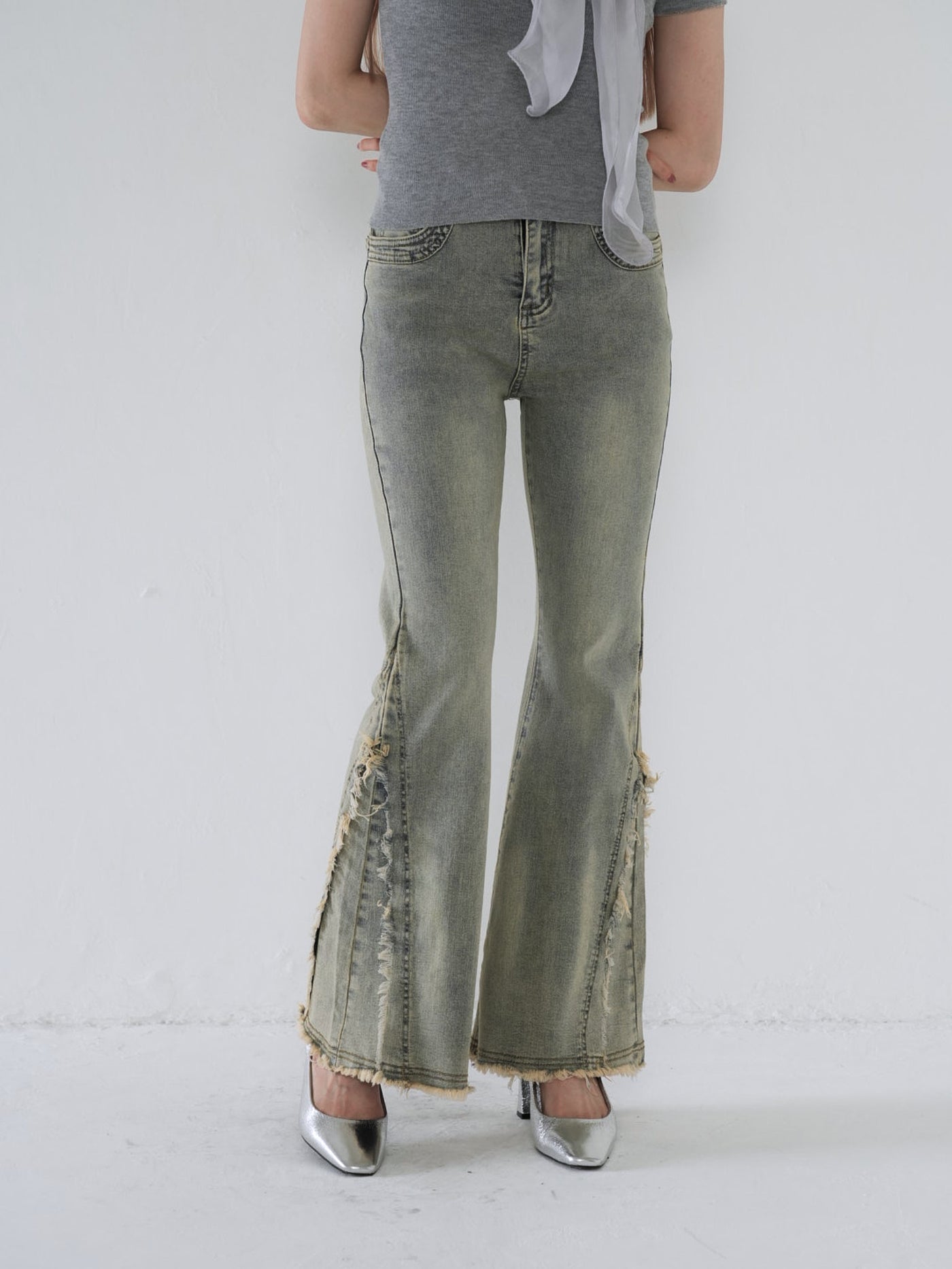 side damage flare pants