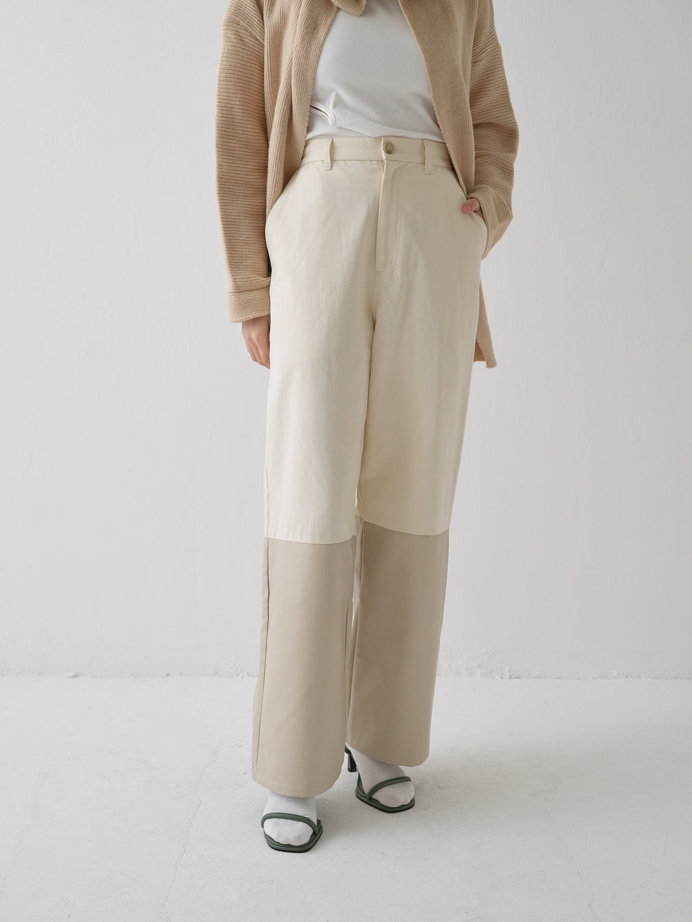 フェイクレザー ワイドパンツ 大人カジュアル レディース Uenui