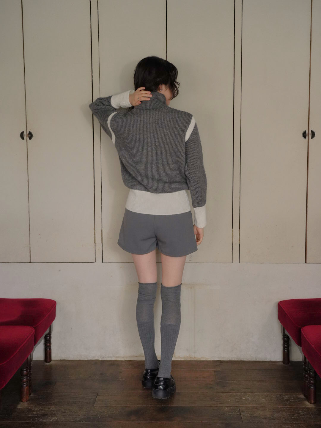 ベルト付き タックショートパンツ 大人カジュアル レディース Uenui