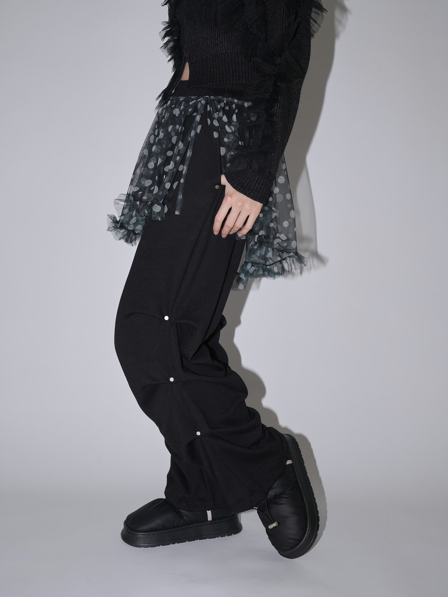 layered sheer dot skirt