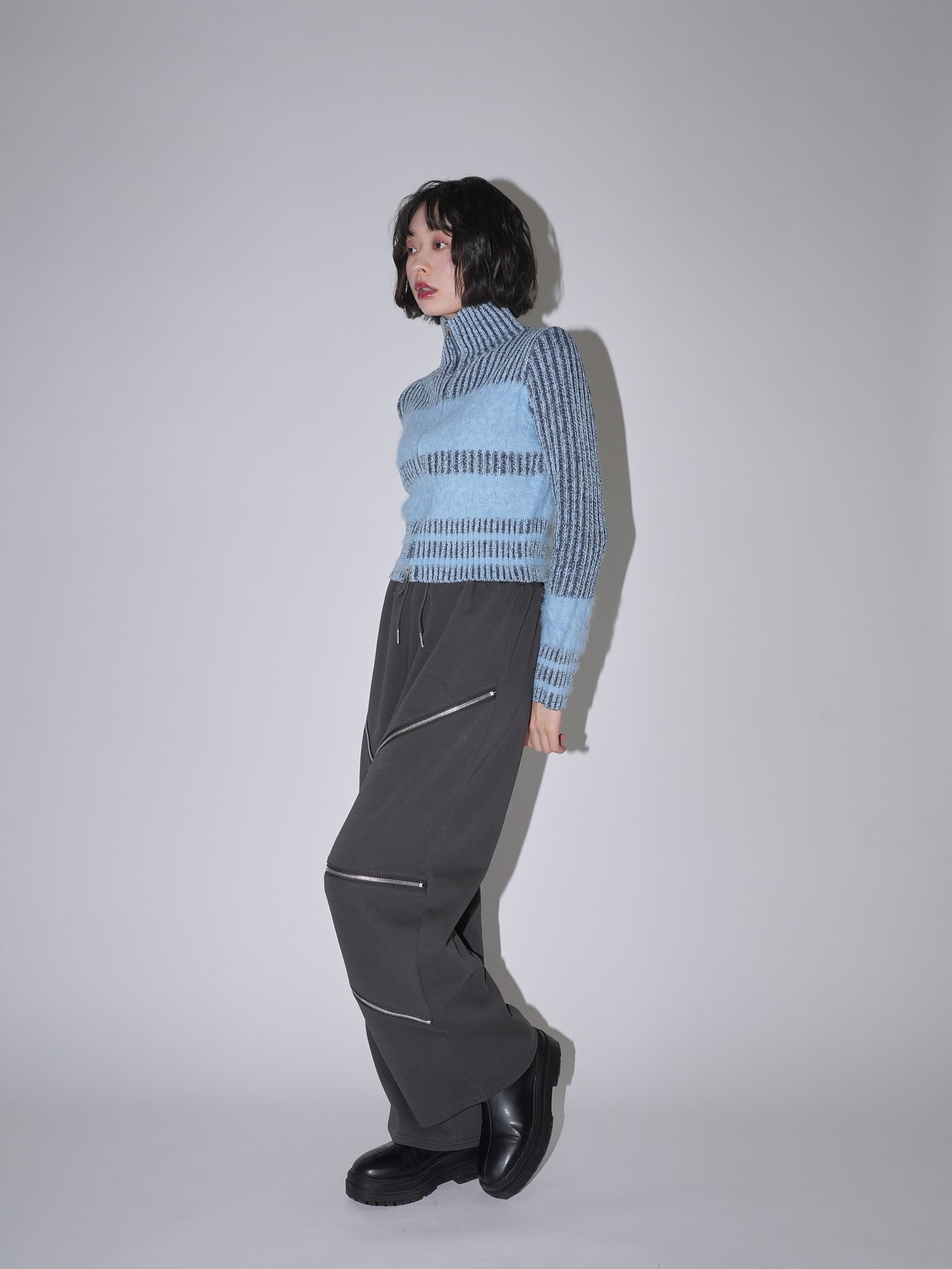 random zip pants