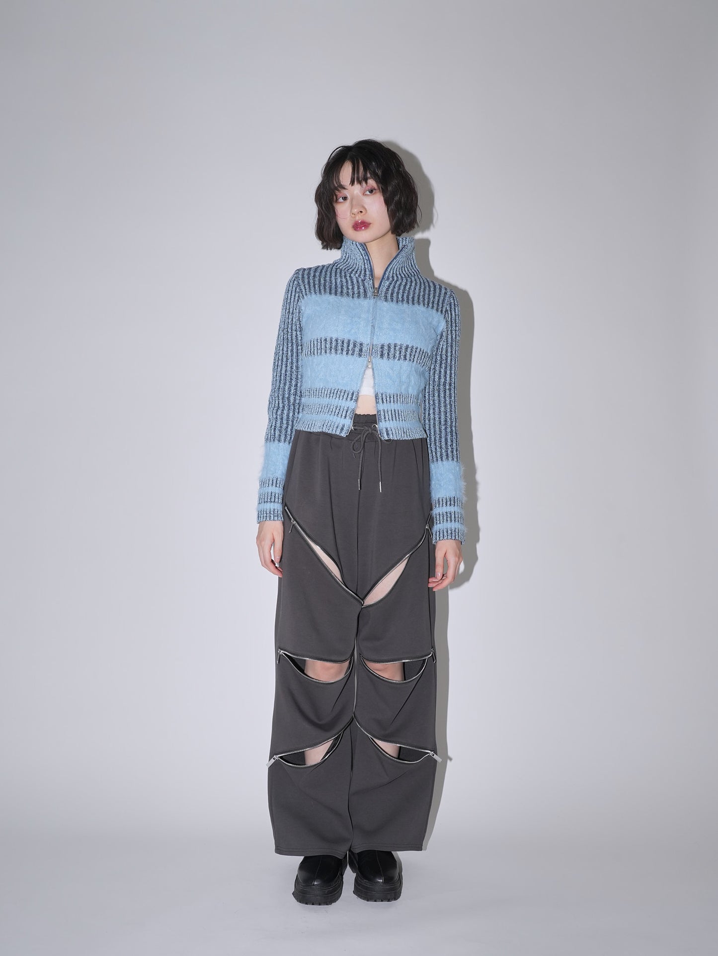 random zip pants