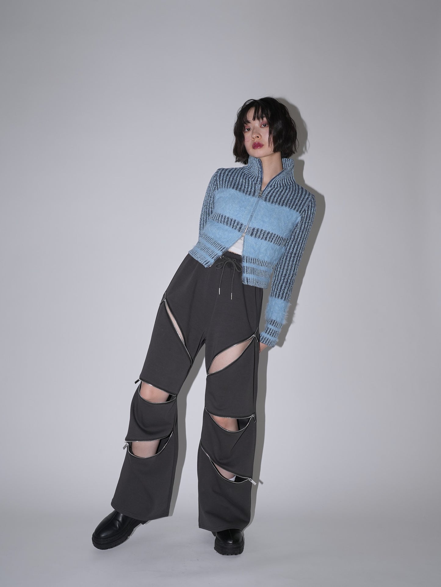 random zip pants