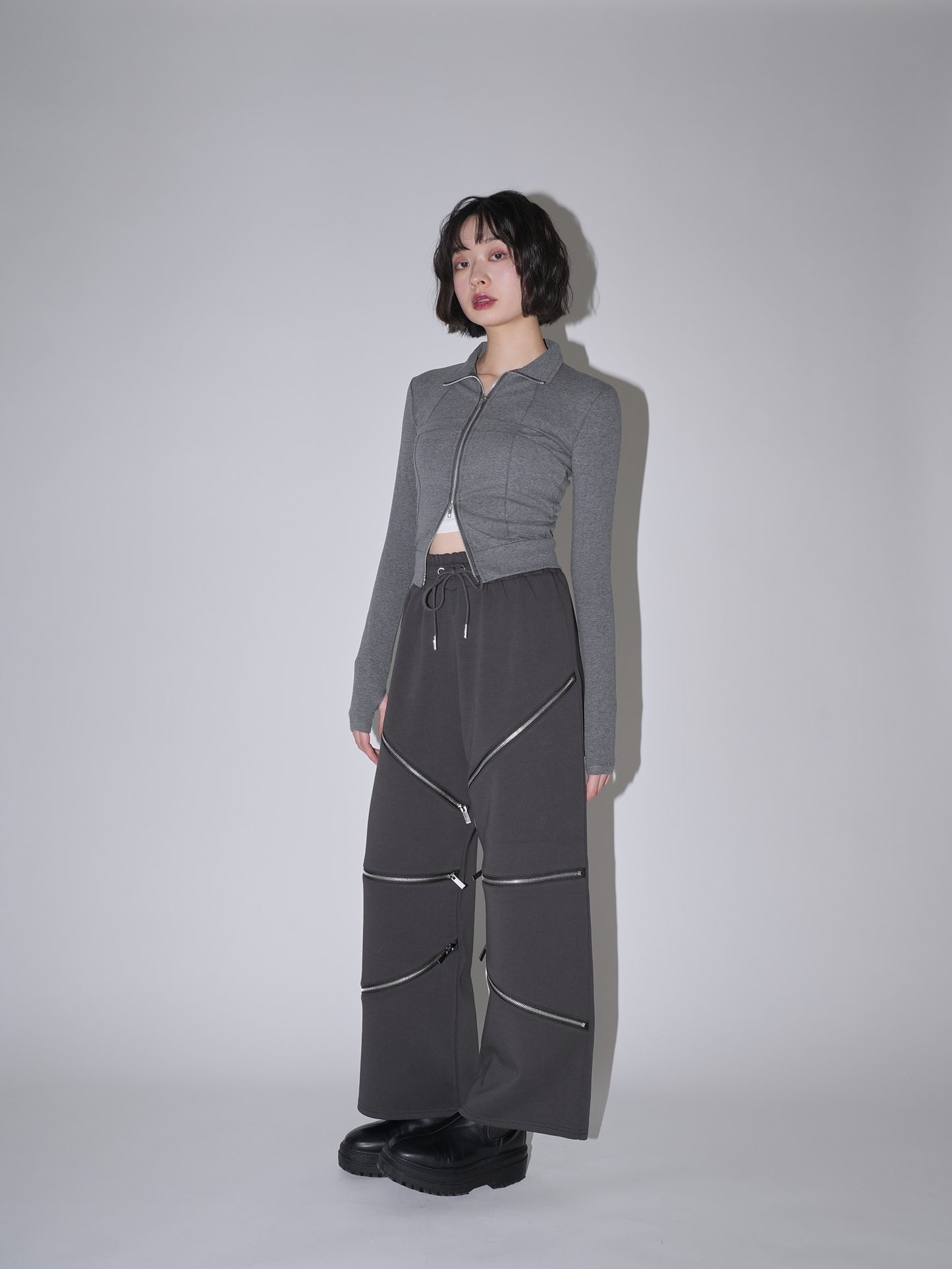 random zip pants