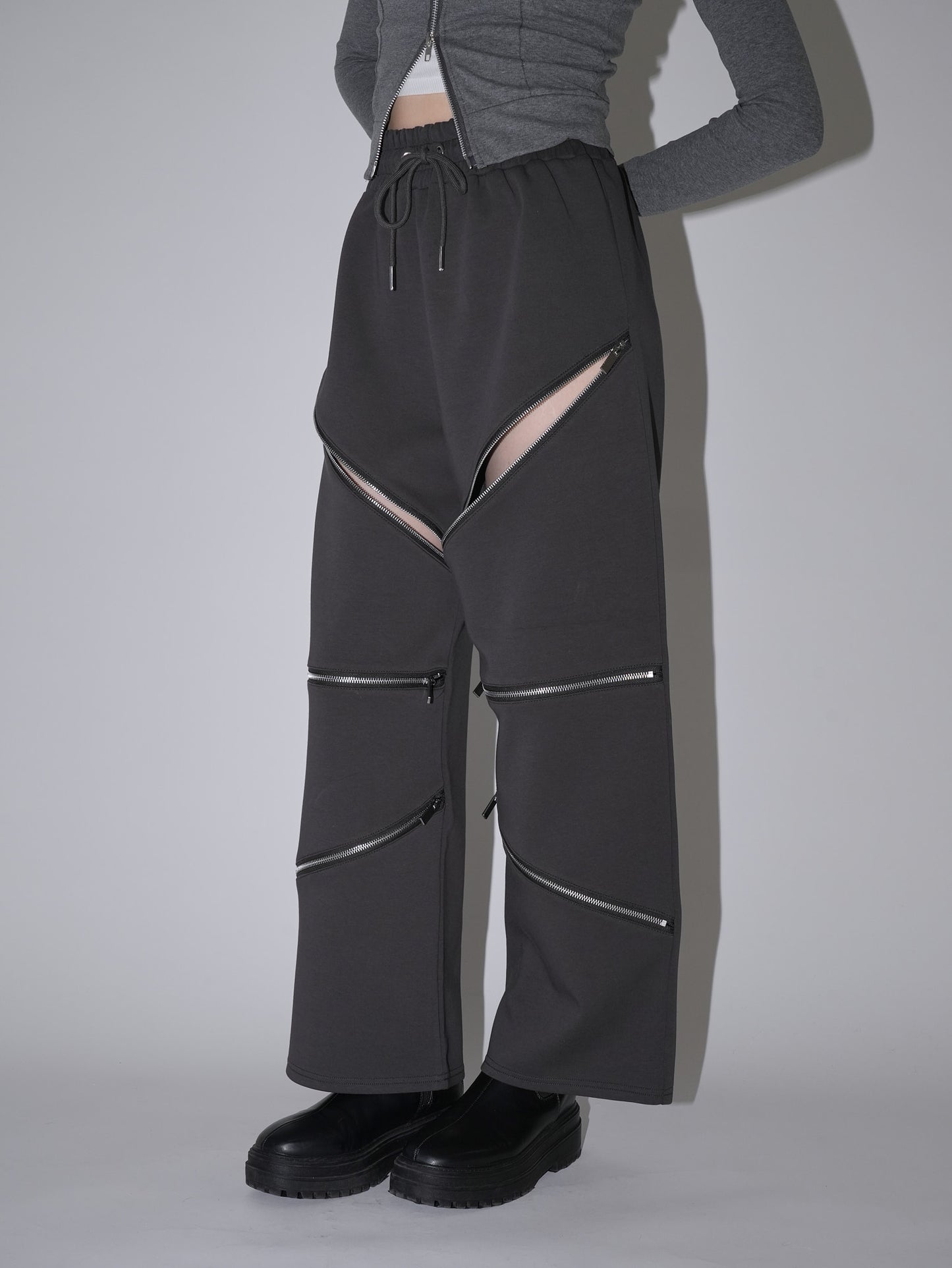 random zip pants