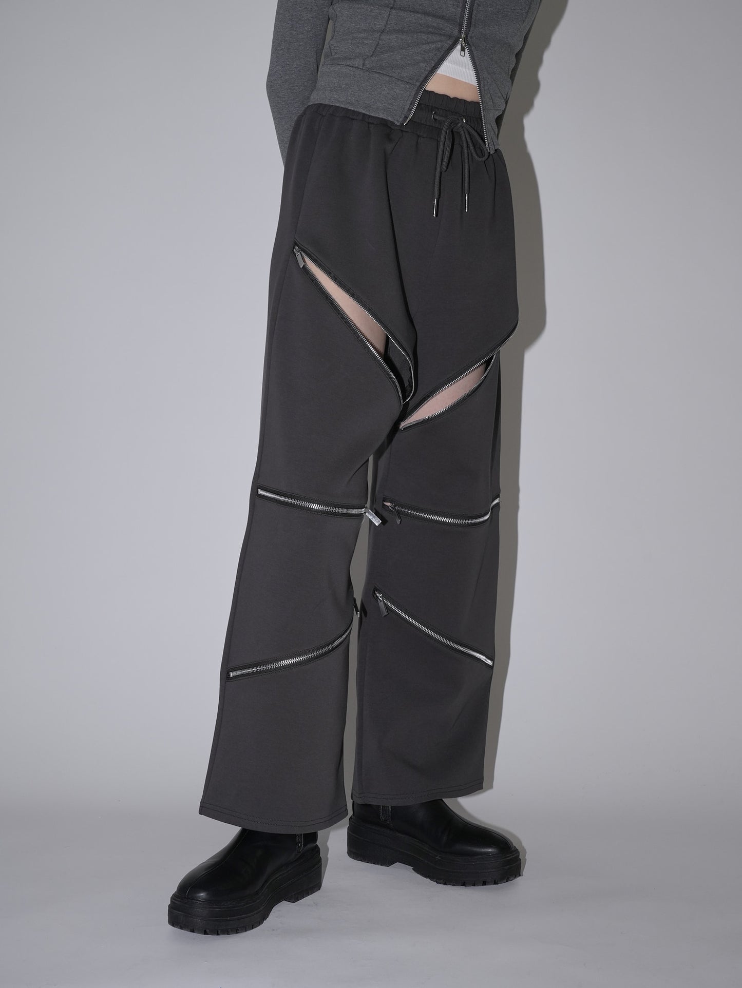 random zip pants