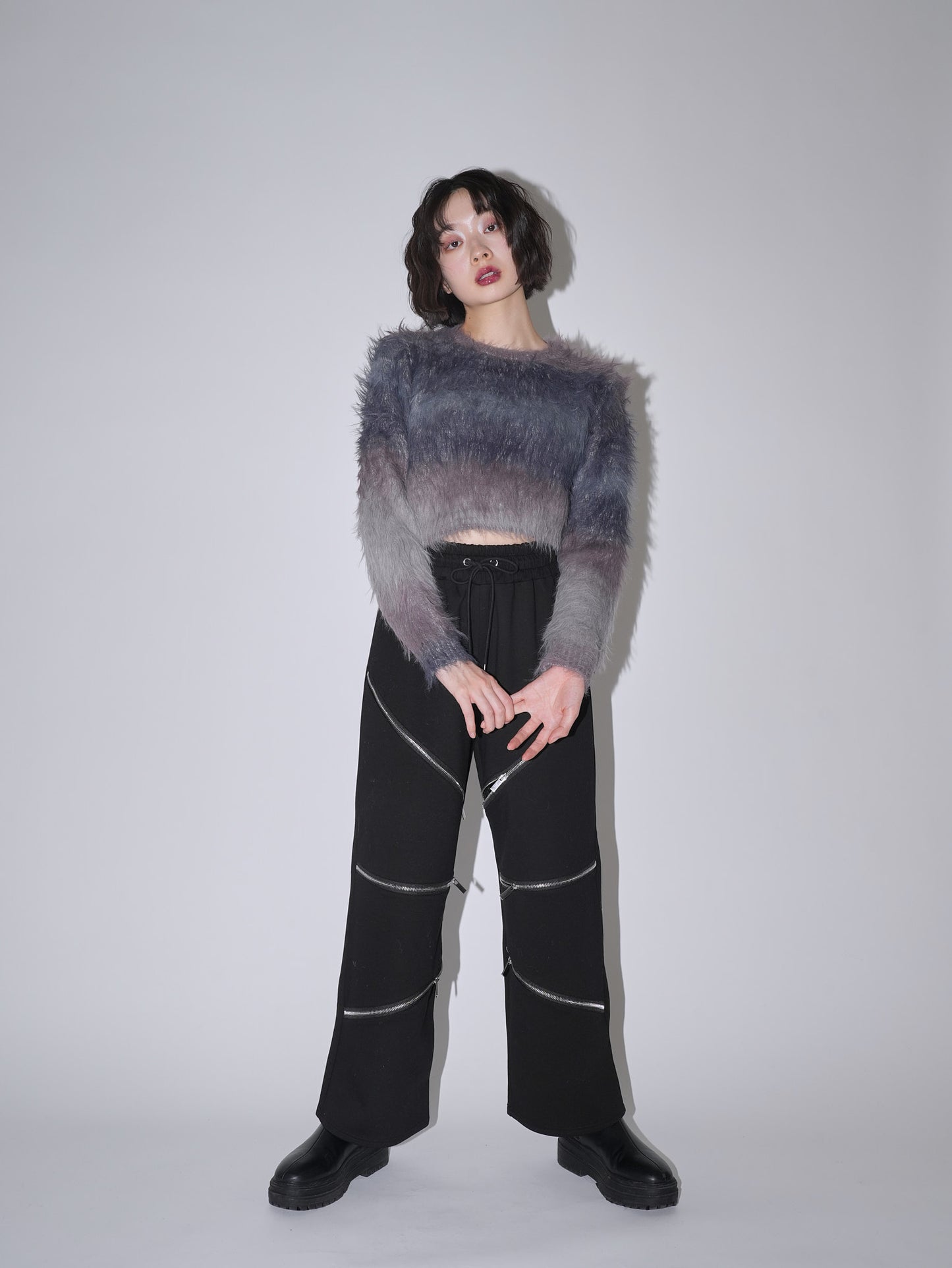 random zip pants