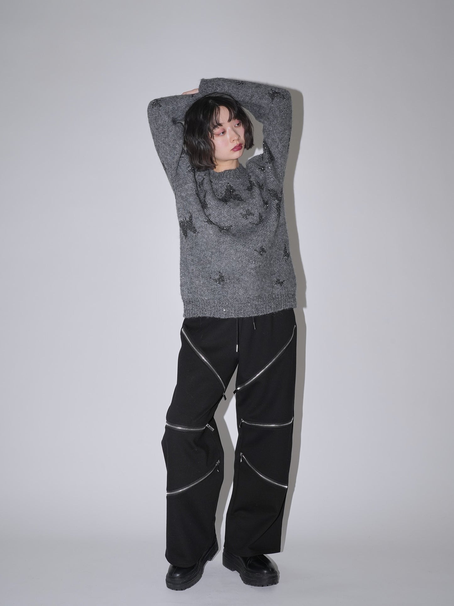 random zip pants