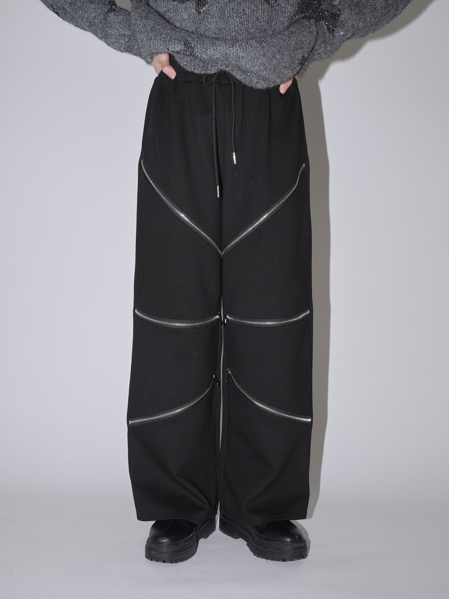random zip pants