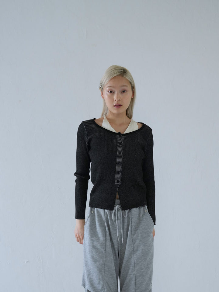 【 10月上旬発送予定 】layered rib knit top