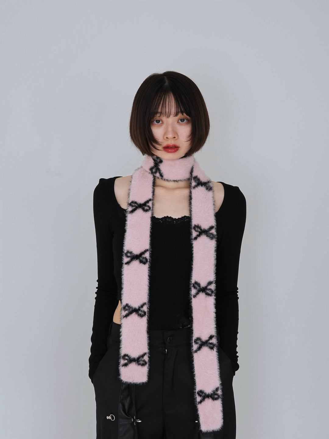 ribbon fur scarf