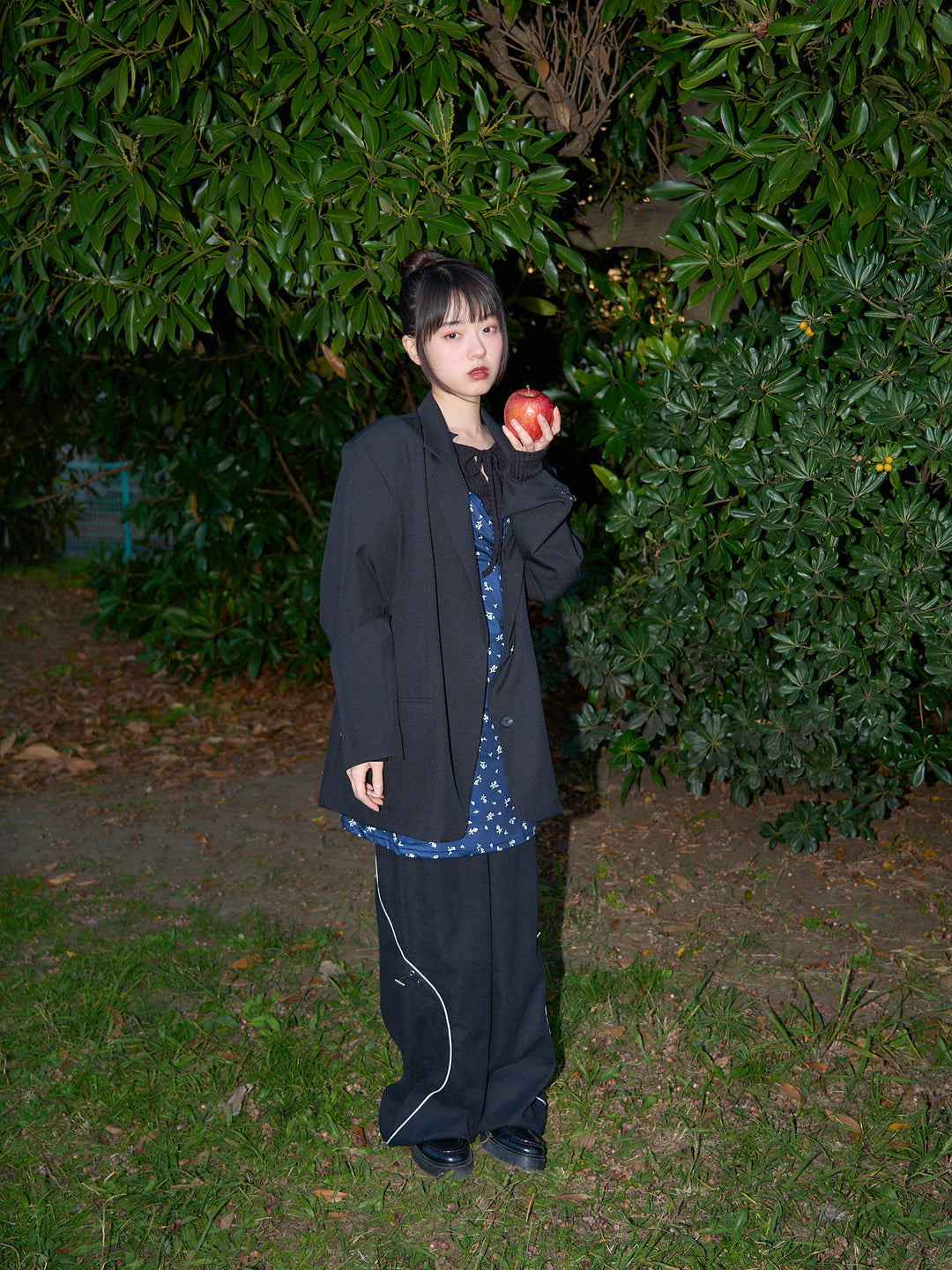 stitch line wide pants