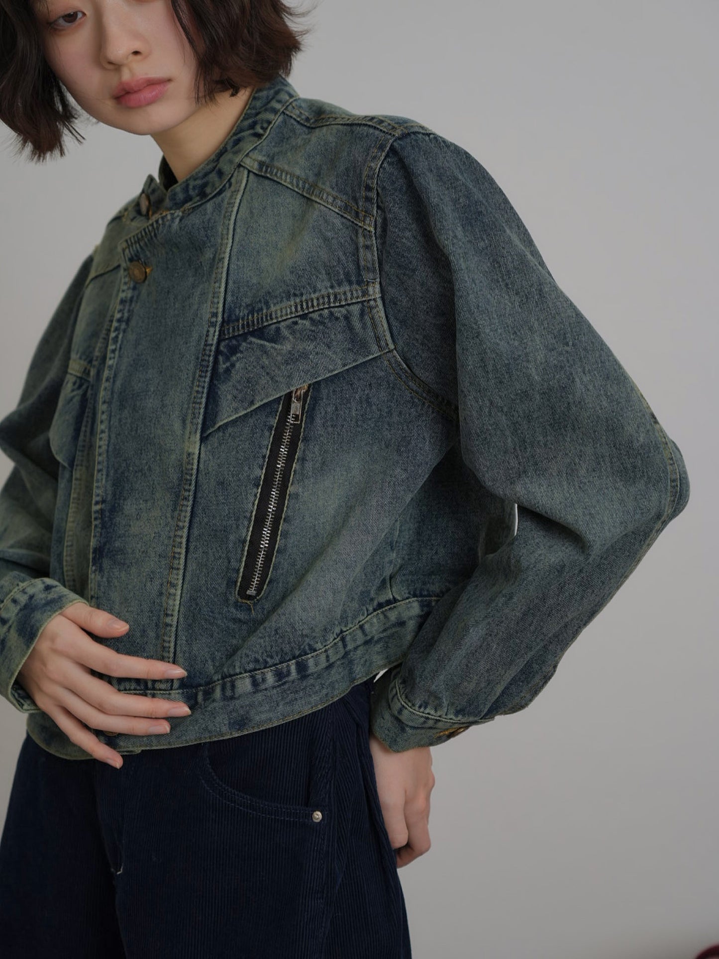 short denim jacket