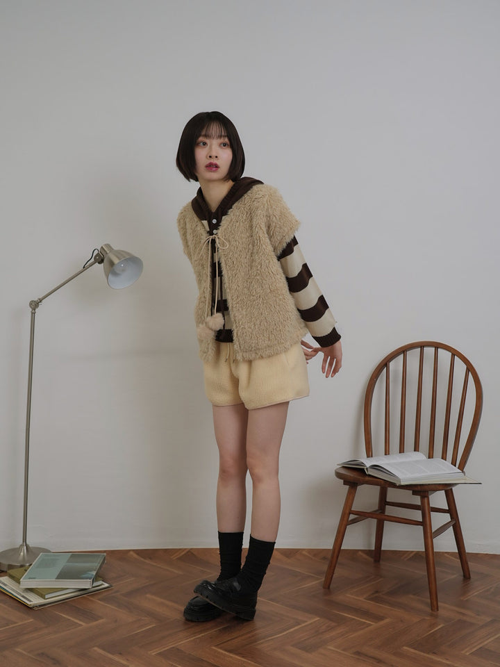 fur knit vest【 1/15 19時発売 】