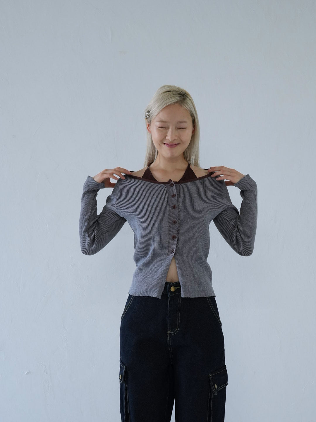 【 10月上旬発送予定 】layered rib knit top
