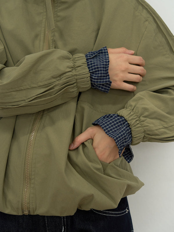 stand collar blouson