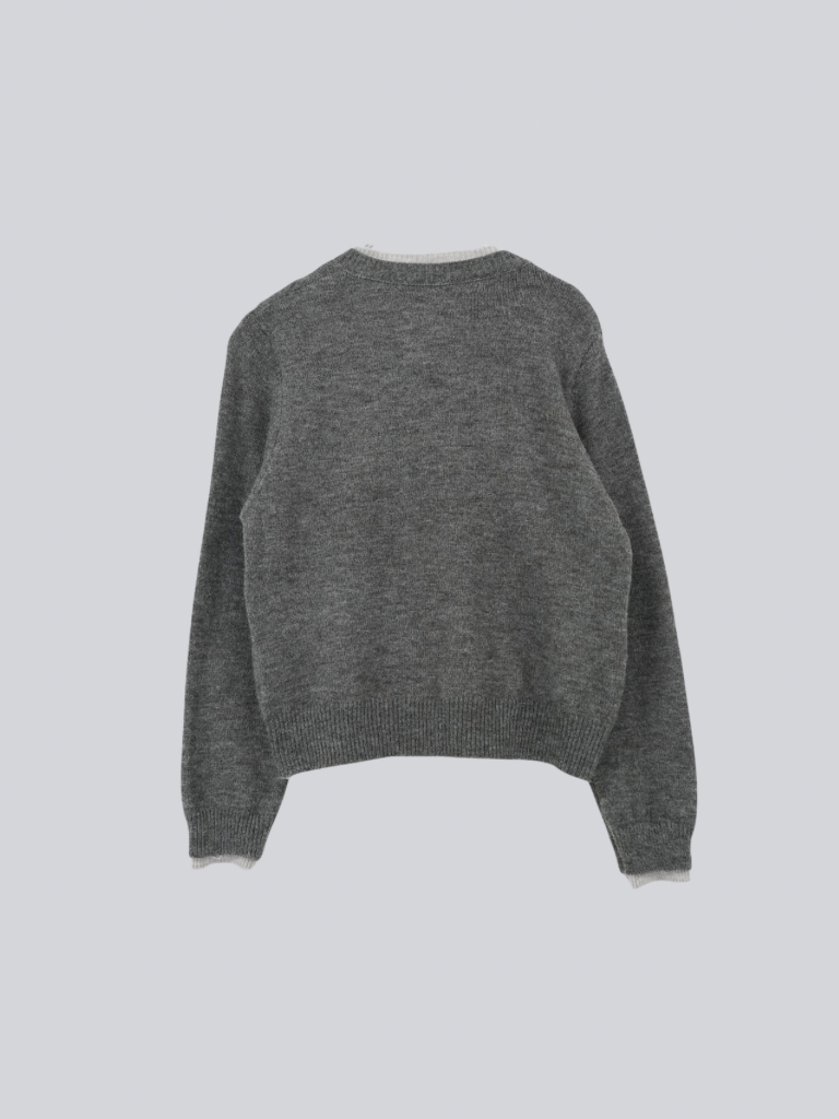 layered knit cardigan