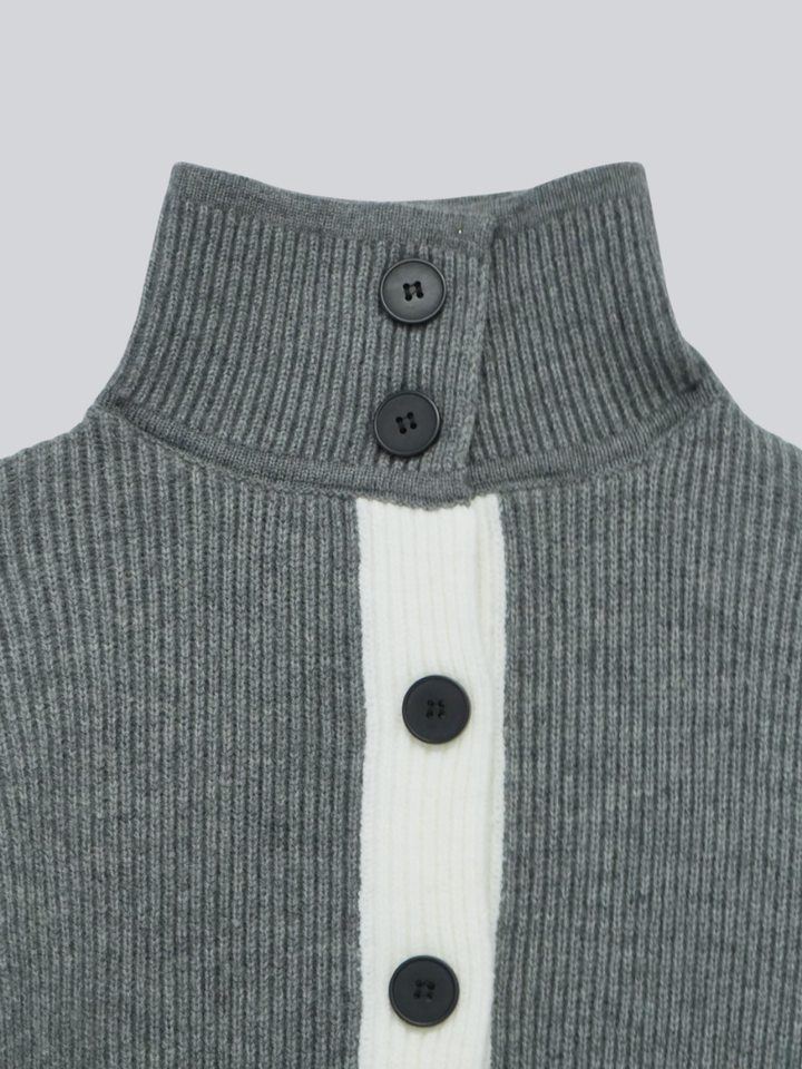 color block knit cardigan