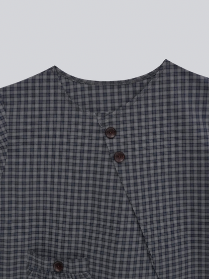 asymmetry check blouse