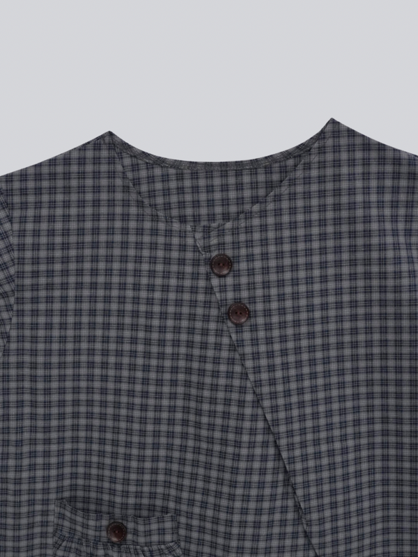 asymmetry check blouse
