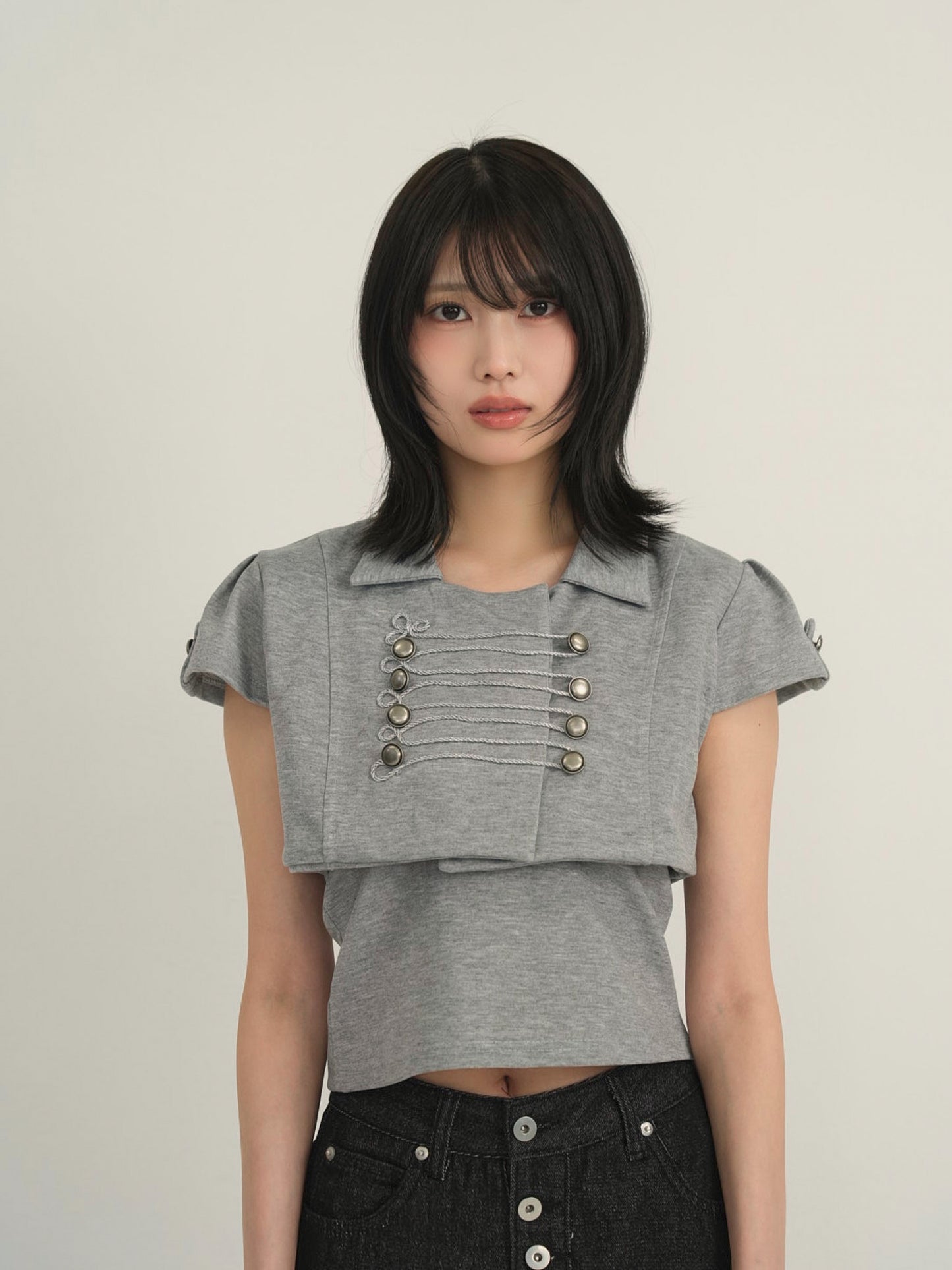 double button short jacket