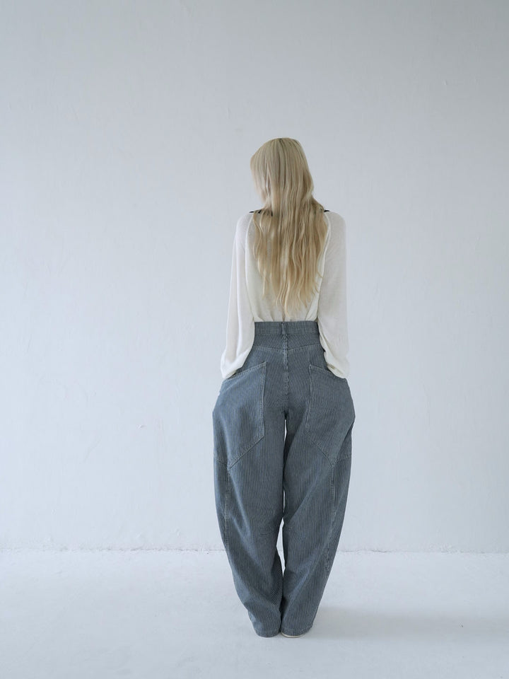 【 10月上旬発送予定 】hickory stripe wide pants