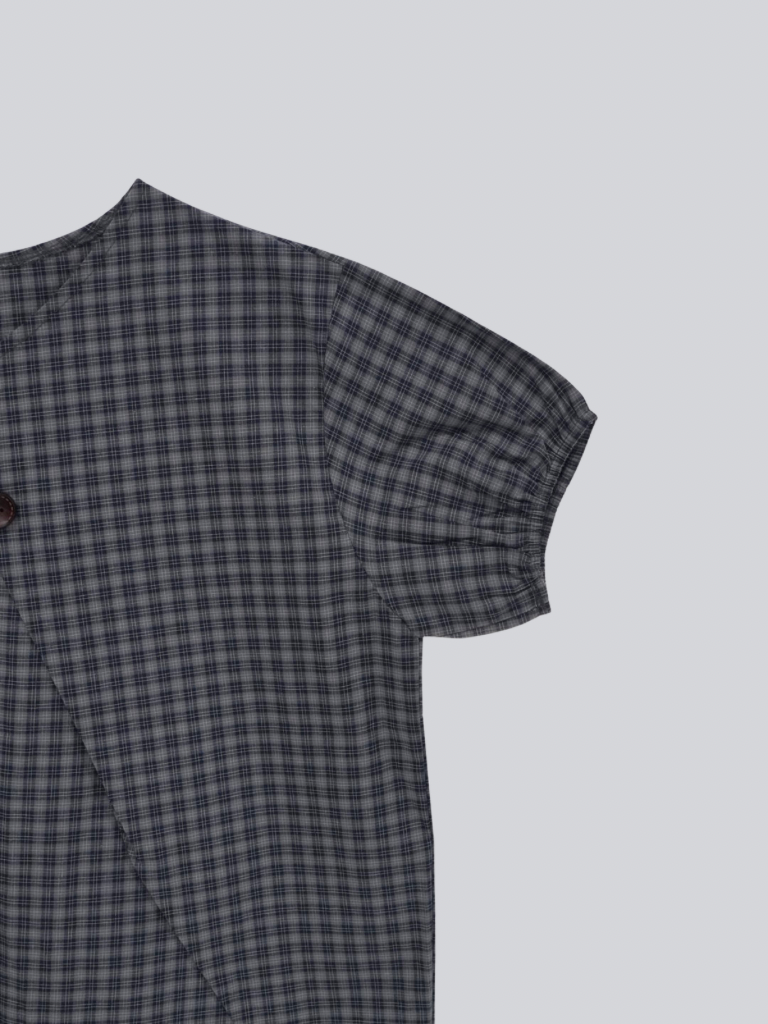 asymmetry check blouse