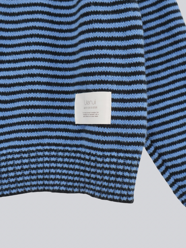 border knit zip hoodie