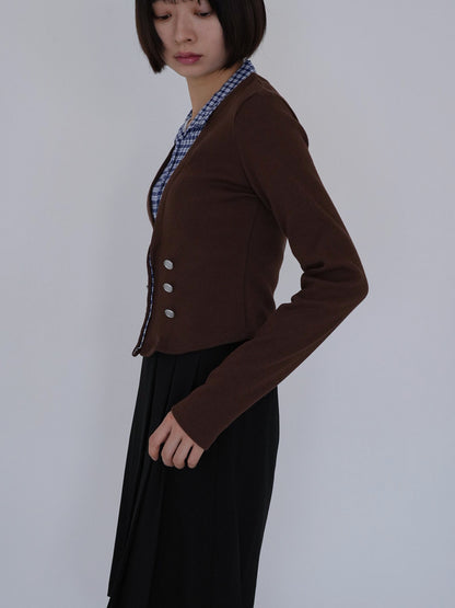 layered cropped jacket