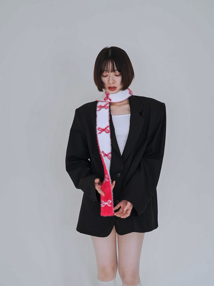 ribbon fur scarf