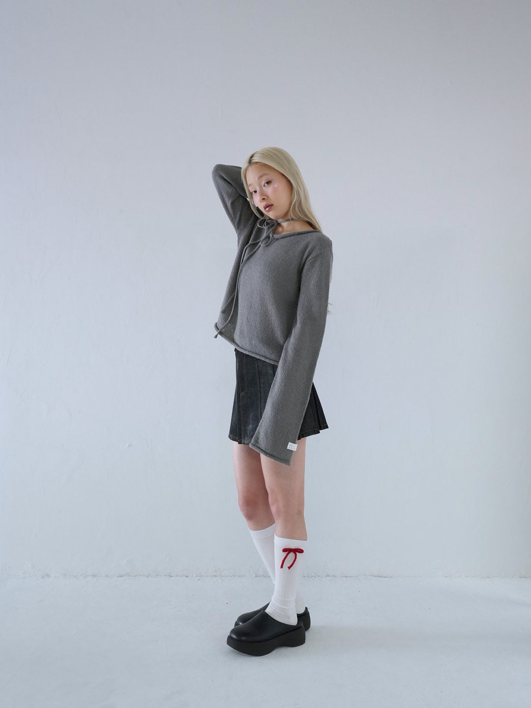 【 10月中旬発送予定 】tie ribbon knit