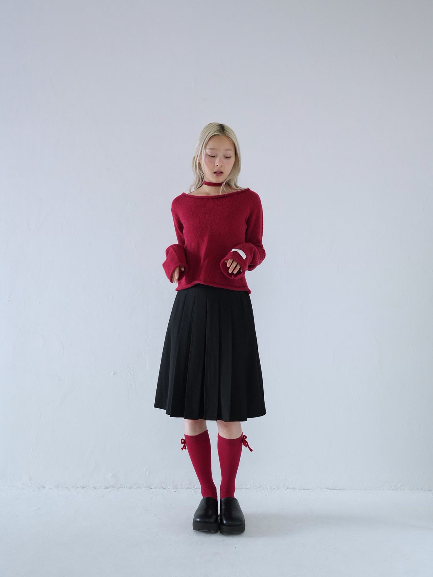 tie ribbon knit