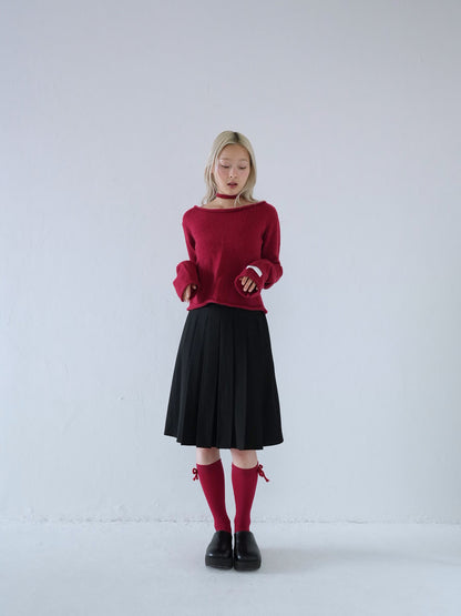 tie ribbon knit