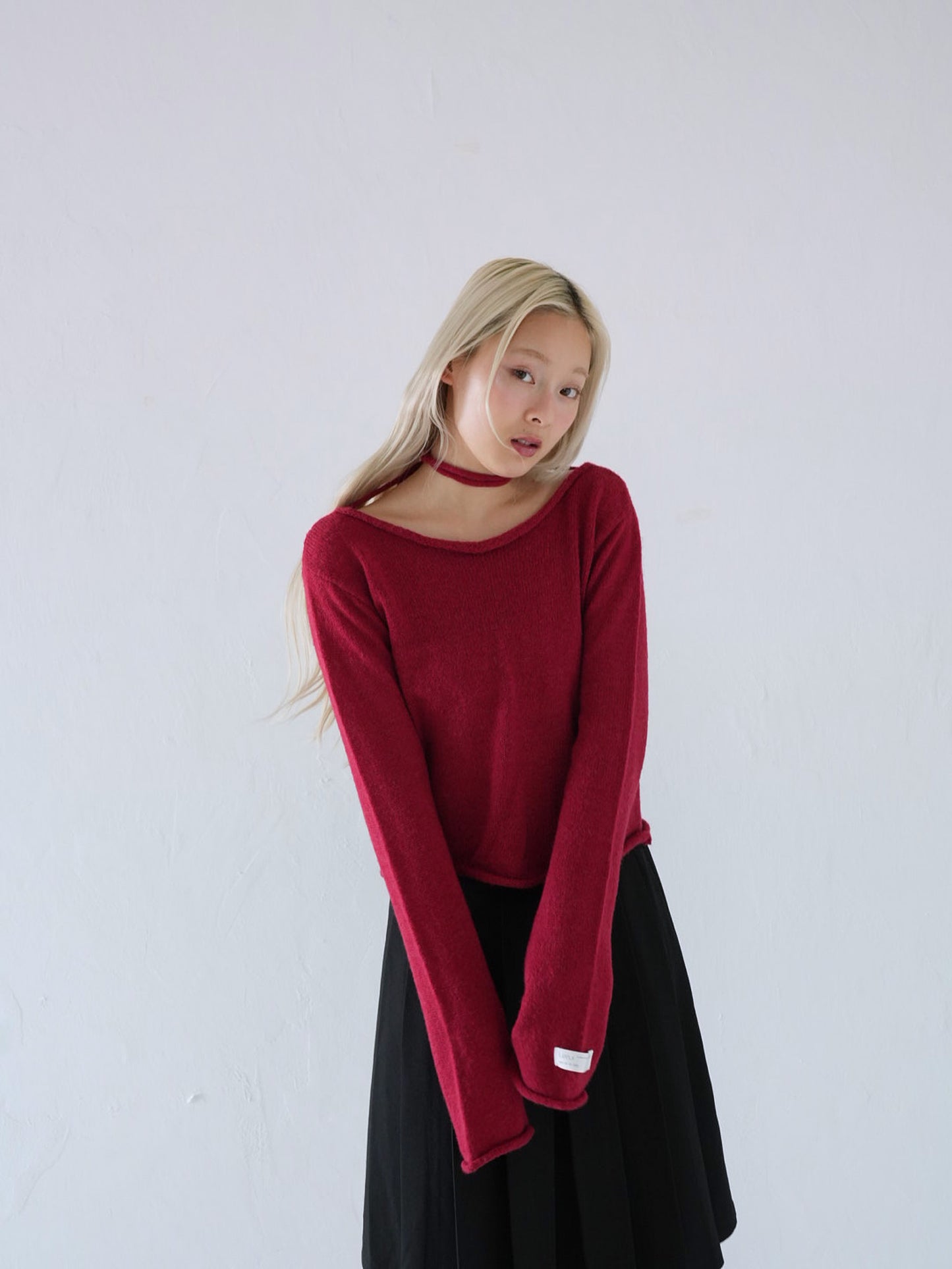 tie ribbon knit