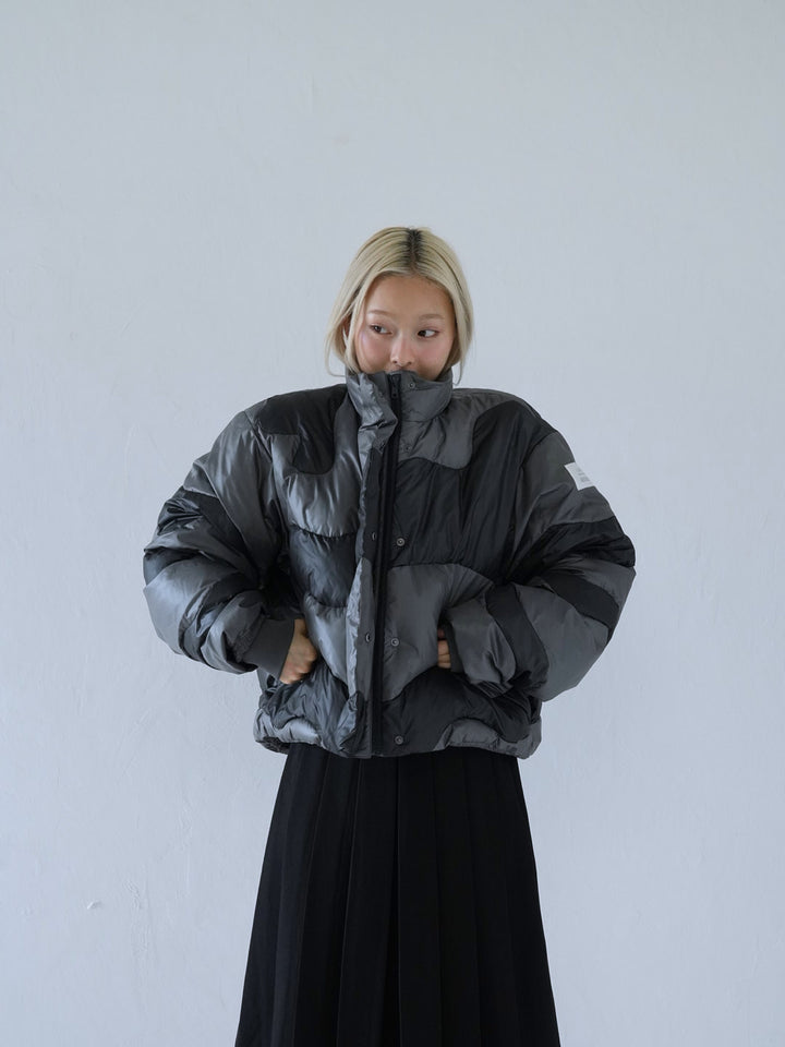 【 11月上旬発送予定 】wave bicolor down jacket