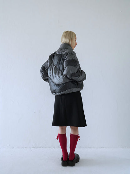 wave bicolor down jacket