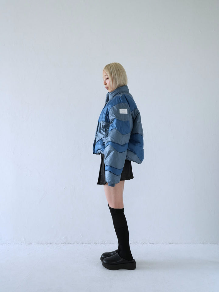 【 11月上旬発送予定 】wave bicolor down jacket